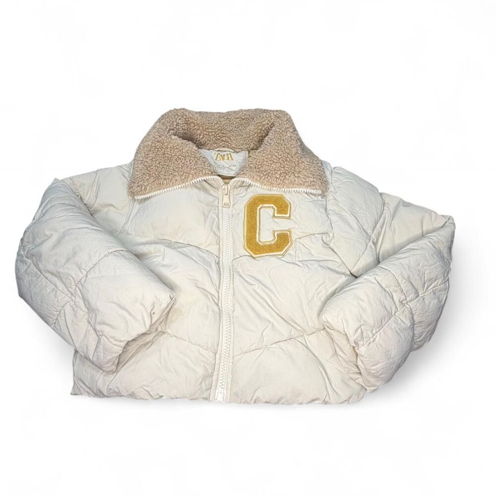 Zara Women's Cream and White Jacket